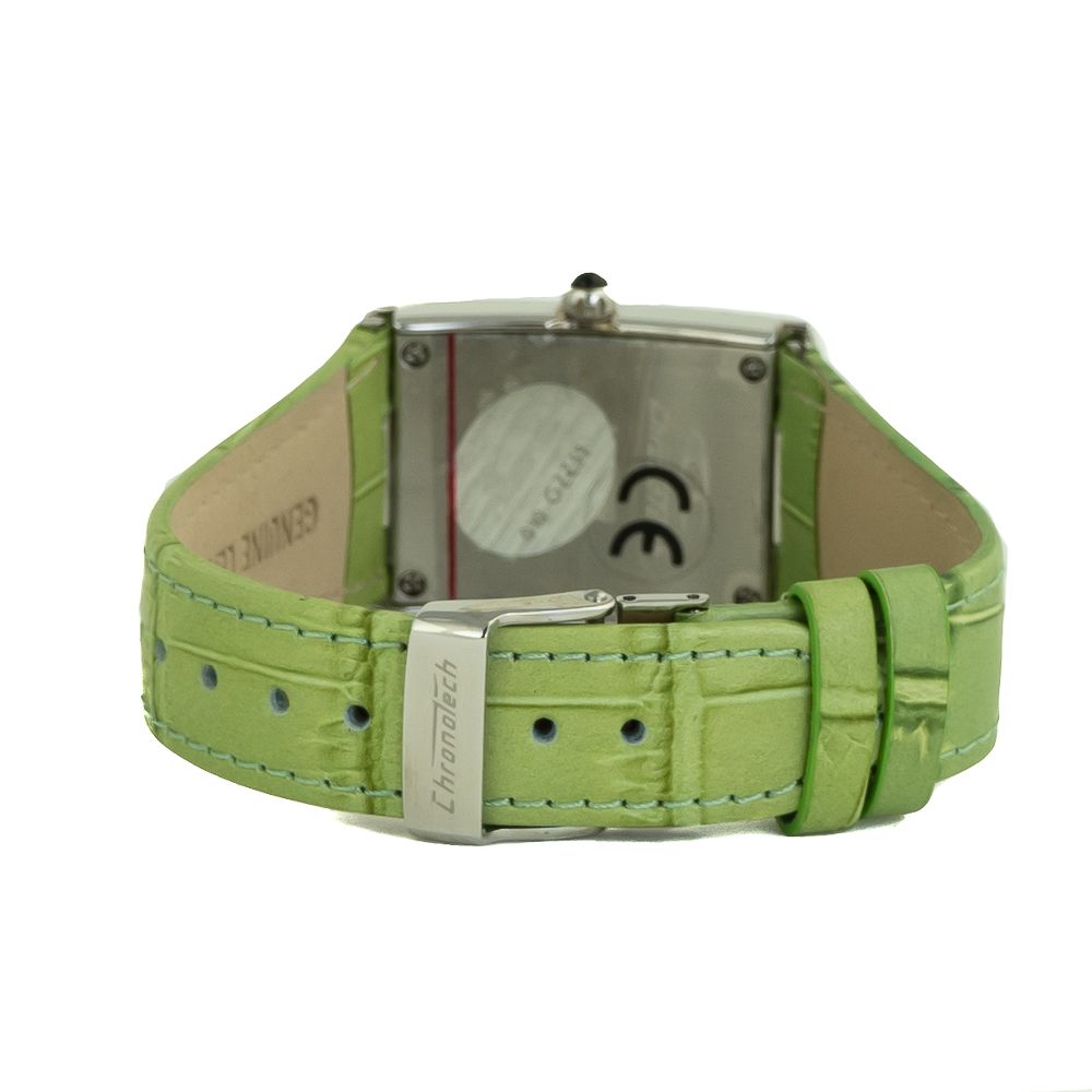 Chronotech CT7017L10S Silver & Green Women's Watch