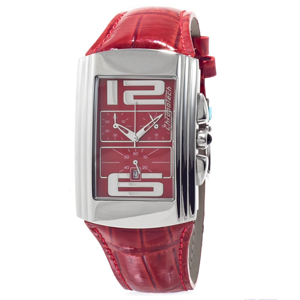 Chronotech CT7018B05 Silver & Red Women's Watch