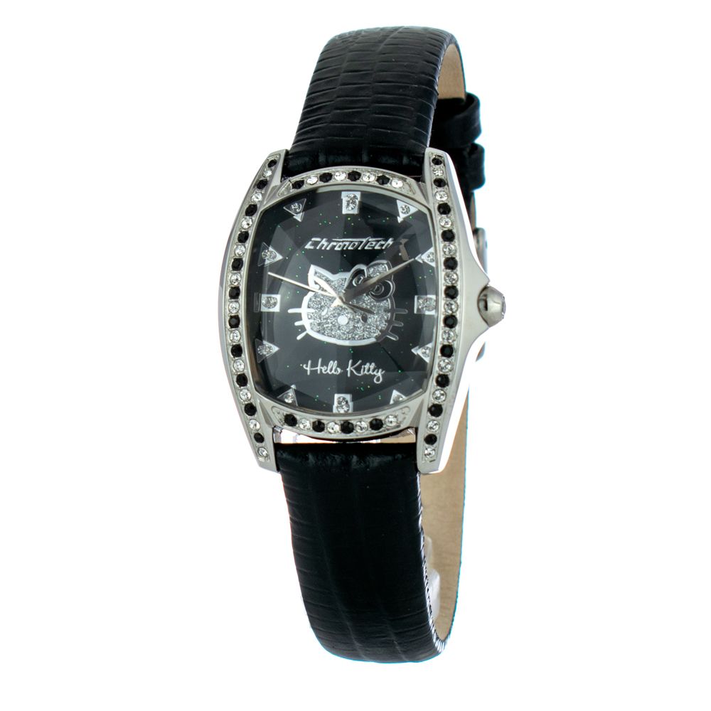 Chronotech CT7094SS51 Silver & Black Women's Watch