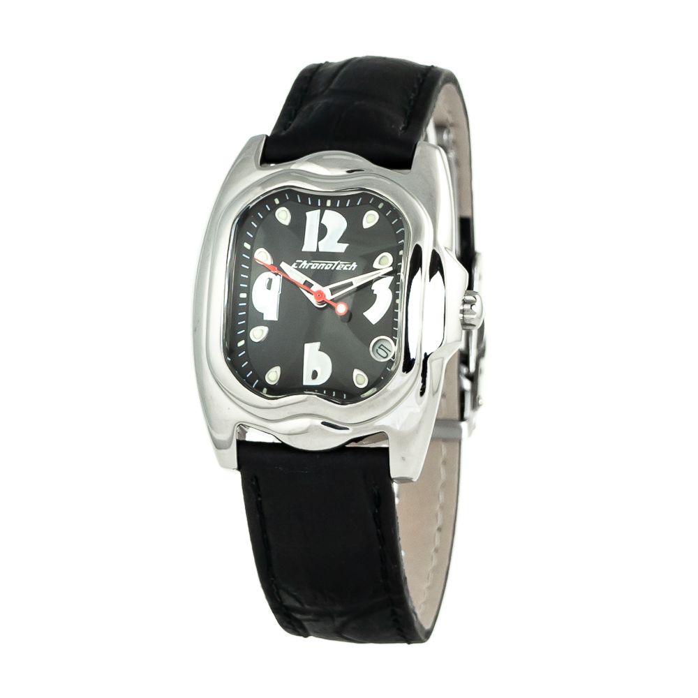 Chronotech CT7274L05N Silver & Black Women's Watch