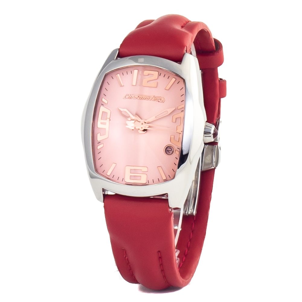 Chronotech CT7588L04 Silver & Red Women's Watch
