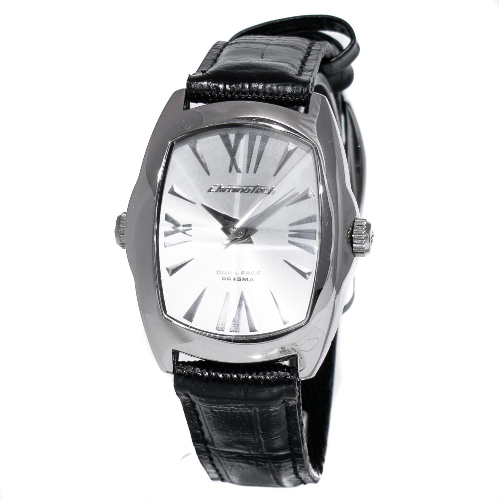 Chronotech CT7696L03 Silver & Black Women's Watch
