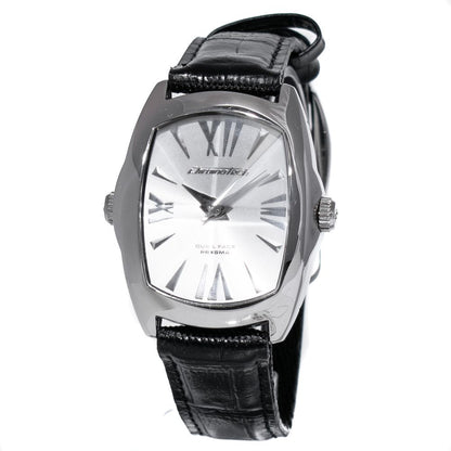 Chronotech CT7696L03 Silver & Black Women's Watch