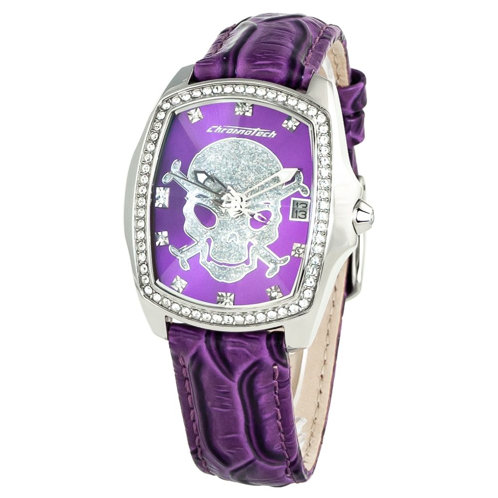 Chronotech CT7896LS104 Silver & Violet Women's Watch