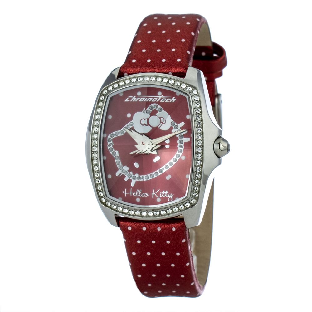 Chronotech CT7896LS41 Silver & Red Women's Watch