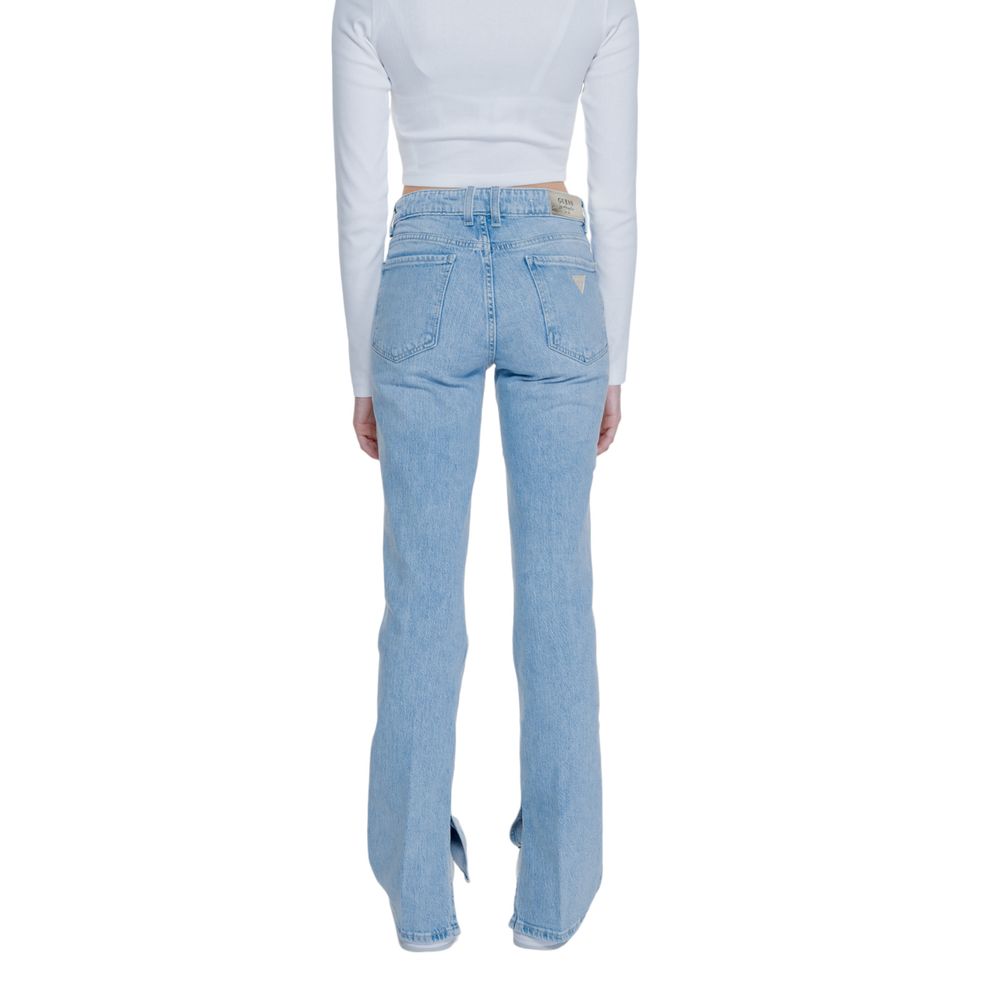 Guess Light Blue Cotton Flared Jean