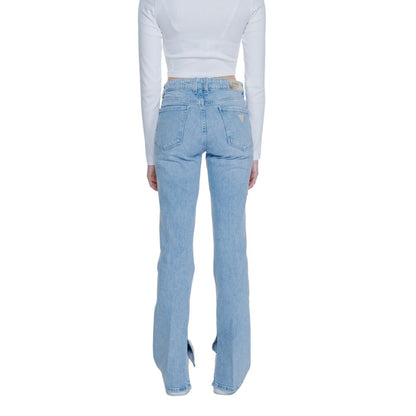 Guess Light Blue Cotton Flared Jean