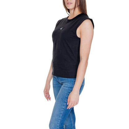 Calvin Klein Jeans Black Cotton Sleeveless Crewneck T-Shirt