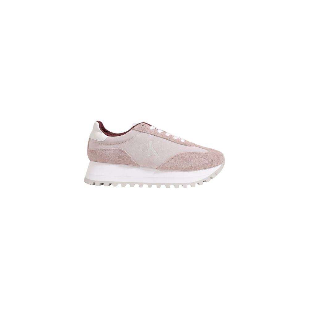 Sneakers by Calvin Klein Jeans for women in leather purple features an sumptuous design from the Women's Casual Leather Sneakers collection, highlighting a sumptuous casual style for a premium, high-fashion look.