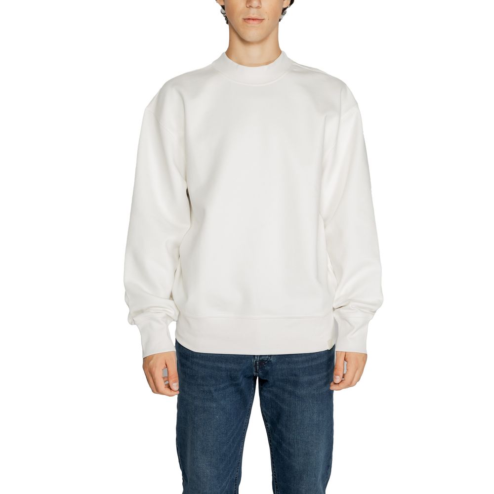 Calvin Klein Jeans White Recycled Cotton Sweater