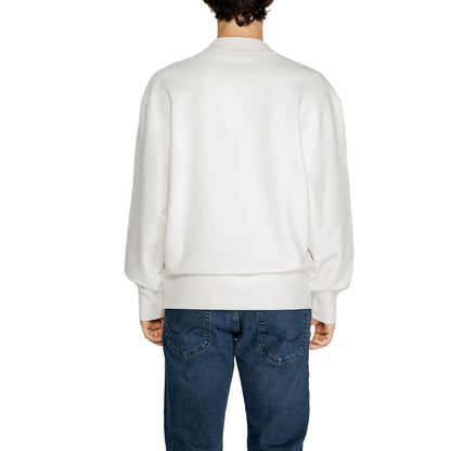 Calvin Klein Jeans White Recycled Cotton Sweater
