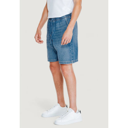 Jack Jones Light Blue Cotton Denim Bermuda Shorts