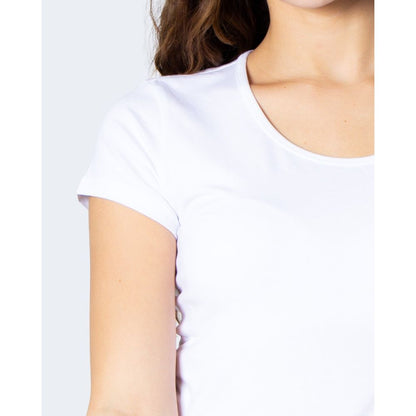 Only White Cotton Short Sleeve T-Shirt