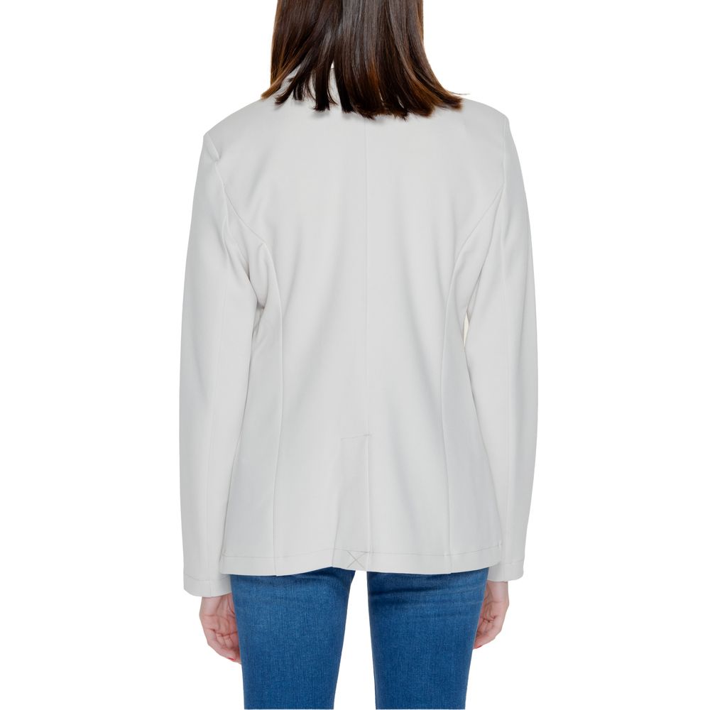 Only Beige Polyester Blazer Jacket