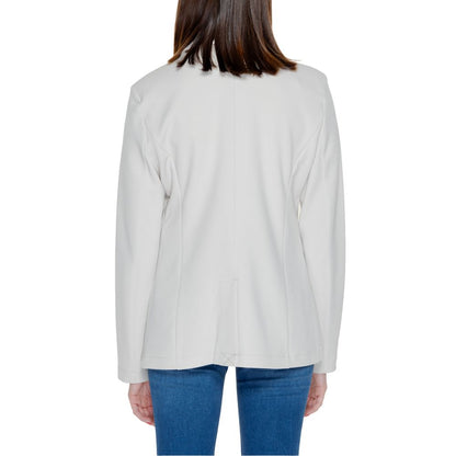 Only Beige Polyester Blazer Jacket