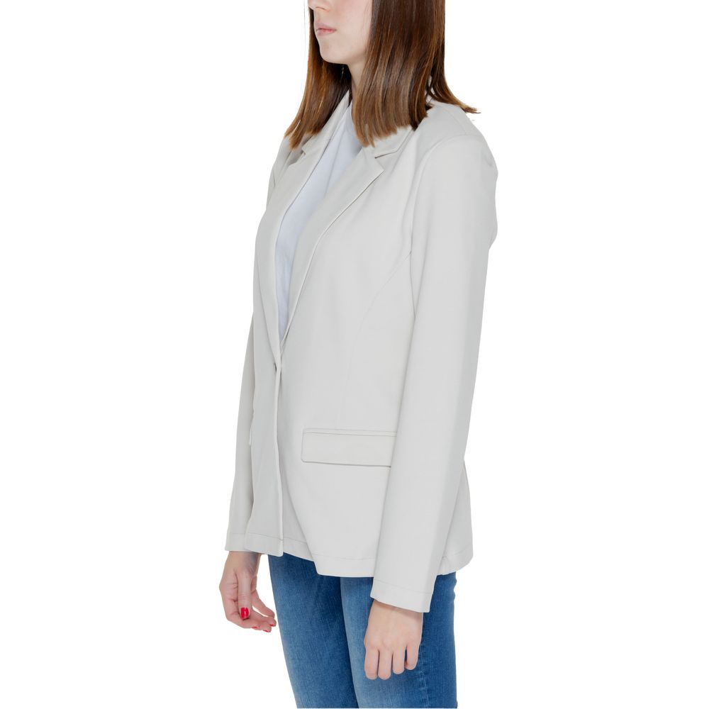 Only Beige Polyester Blazer Jacket