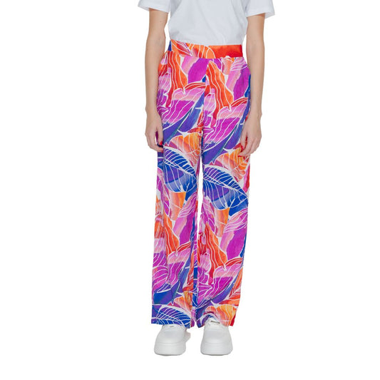Vila Clothes Multicolor Viscose Palazzo Pants