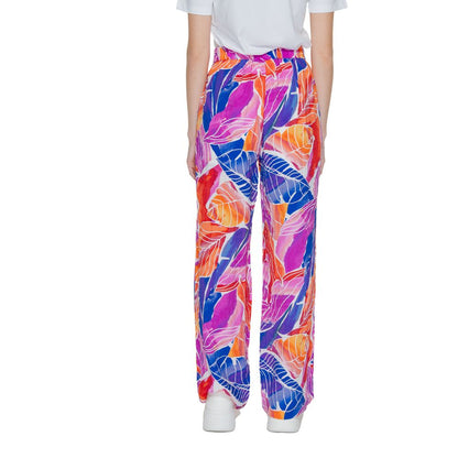 Vila Clothes Multicolor Viscose Palazzo Pants