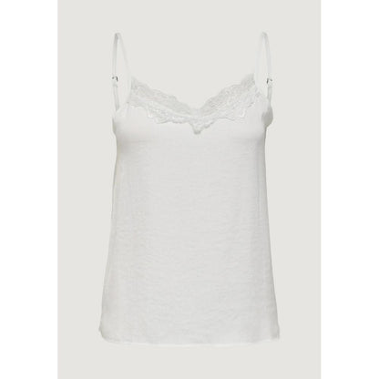 Jacqueline De Yong White Polyester Spaghetti Strap Tank Top