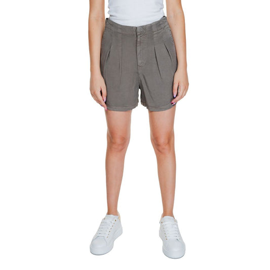 Vero Moda Gray Lyocell Pleated Shorts
