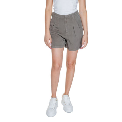 Vero Moda Gray Lyocell Pleated Shorts