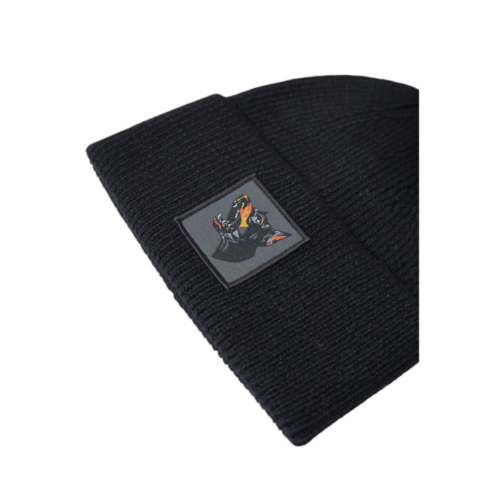 Hat by Antony Morato for men in polyamide wool black features a dapper refinement silhouette, showcasing the dapper refinement design of the Polyamide Wool Hat for a sophisticated, premium look.