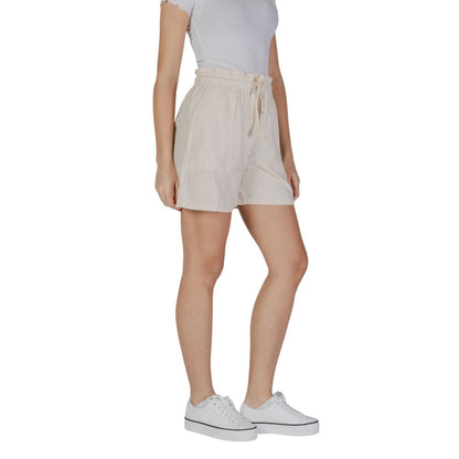B.Young Beige Cotton Regular Shorts