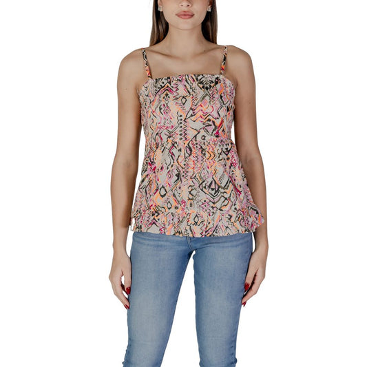 B.Young Multicolor Cotton Strap Top