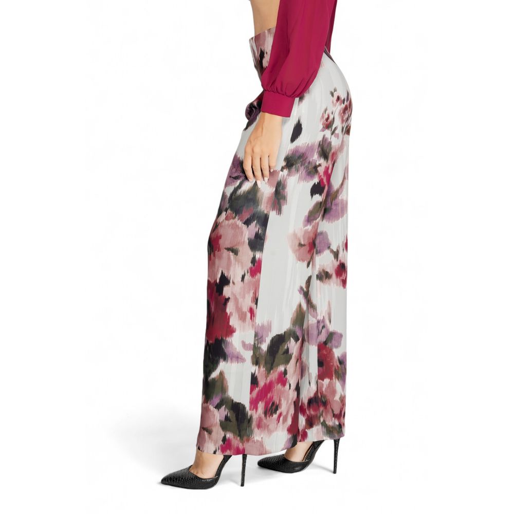 Pants by Rinascimento for women in polyester bordeaux features an on trend silhouette with a and cut in an elegant long for a sophisticated look.