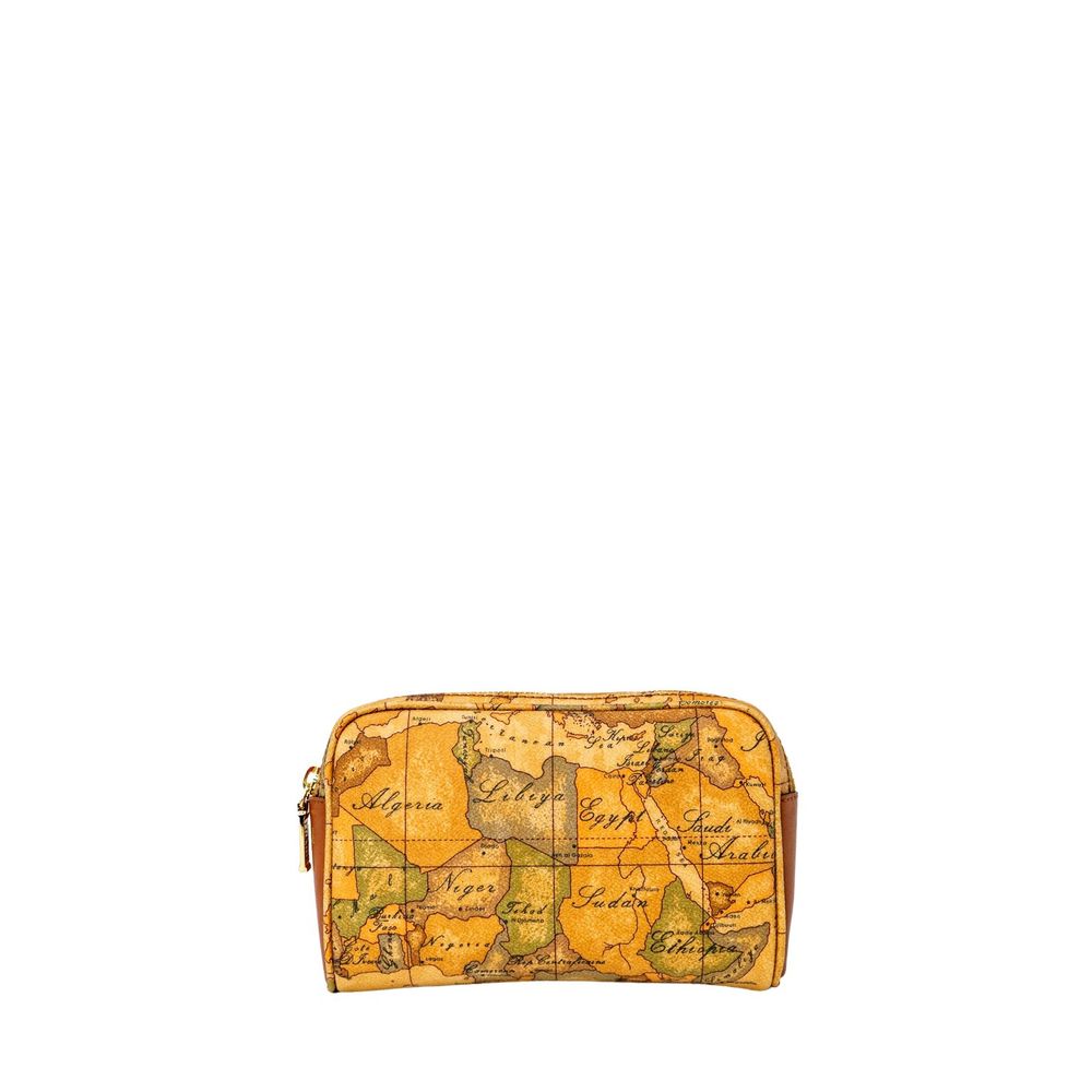 Alviero Martini Prima Classe Beige Geo Classic Leather Belt Bag