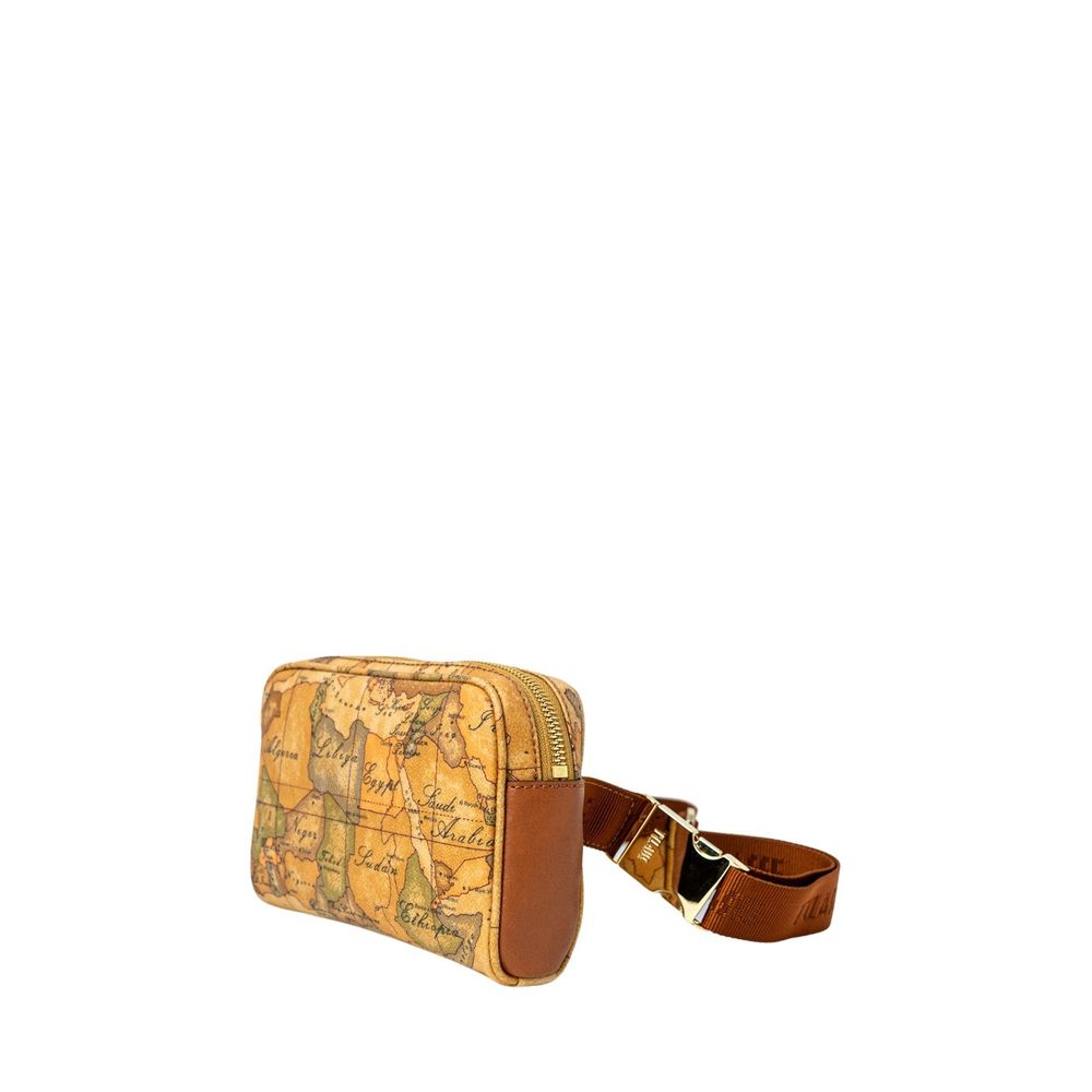 Alviero Martini Prima Classe Beige Geo Classic Leather Belt Bag