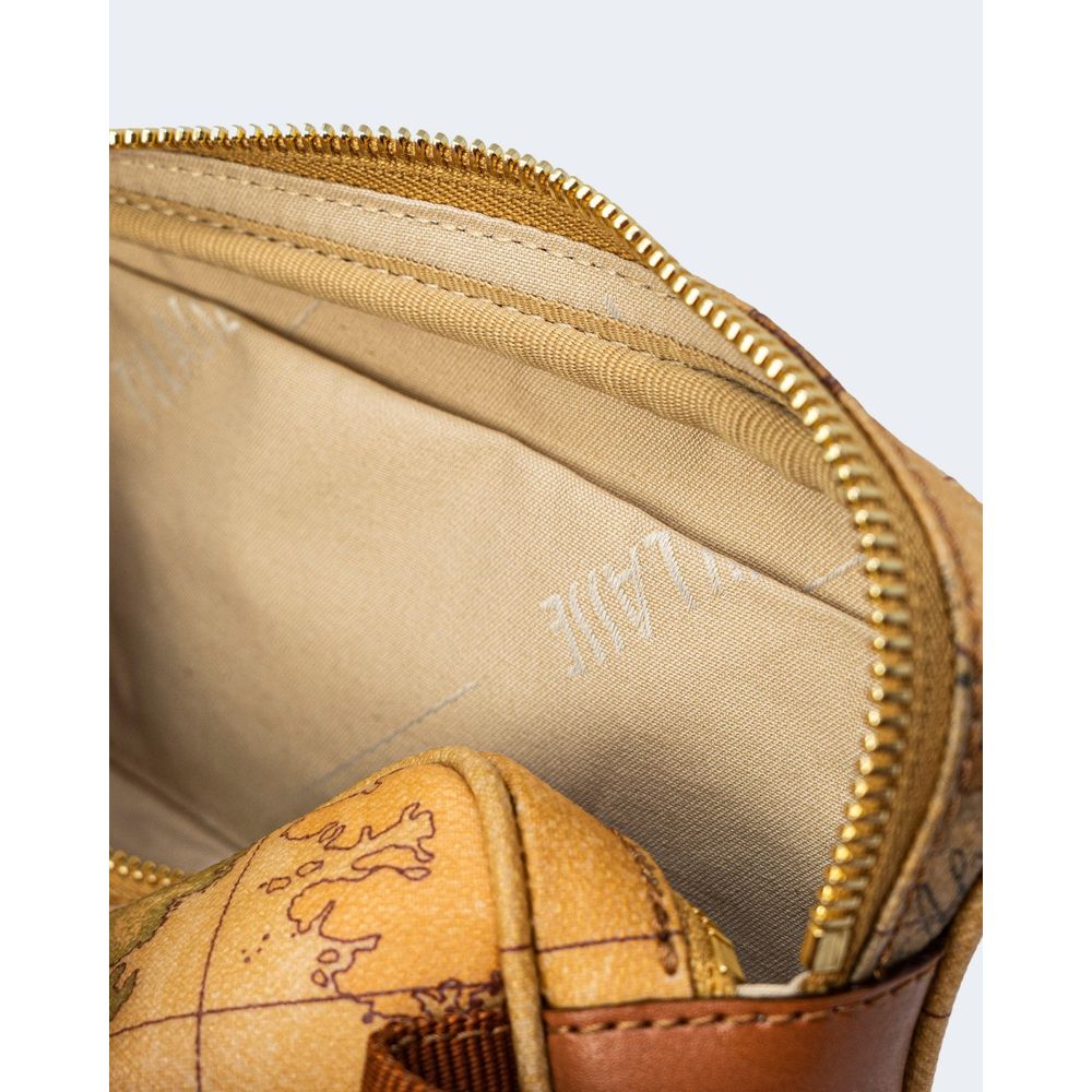 Alviero Martini Prima Classe Beige Geo Classic Leather Belt Bag