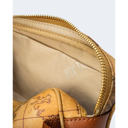 Alviero Martini Prima Classe Beige Geo Classic Leather Belt Bag