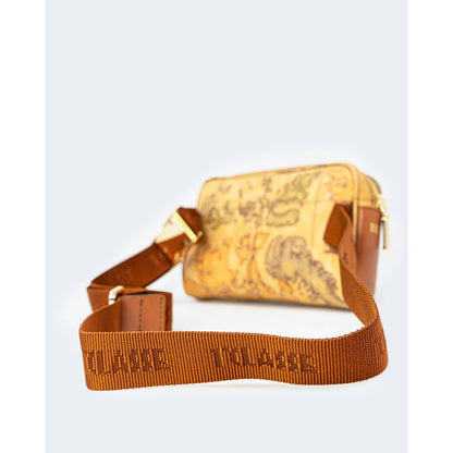 Alviero Martini Prima Classe Beige Geo Classic Leather Belt Bag