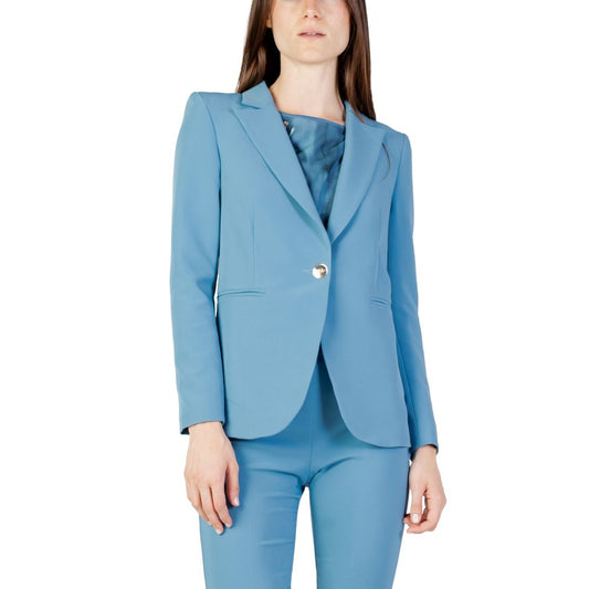 Rinascimento Turquoise Polyester Classic Blazer Jacket