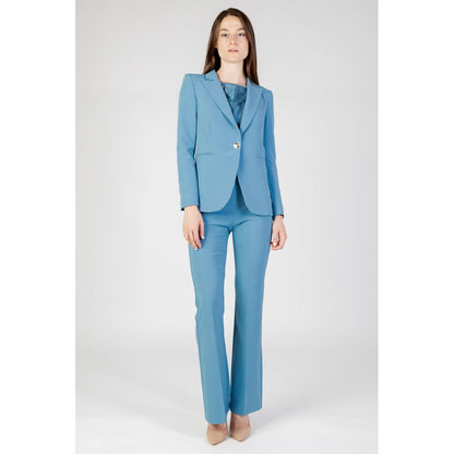 Rinascimento Turquoise Polyester Classic Blazer Jacket