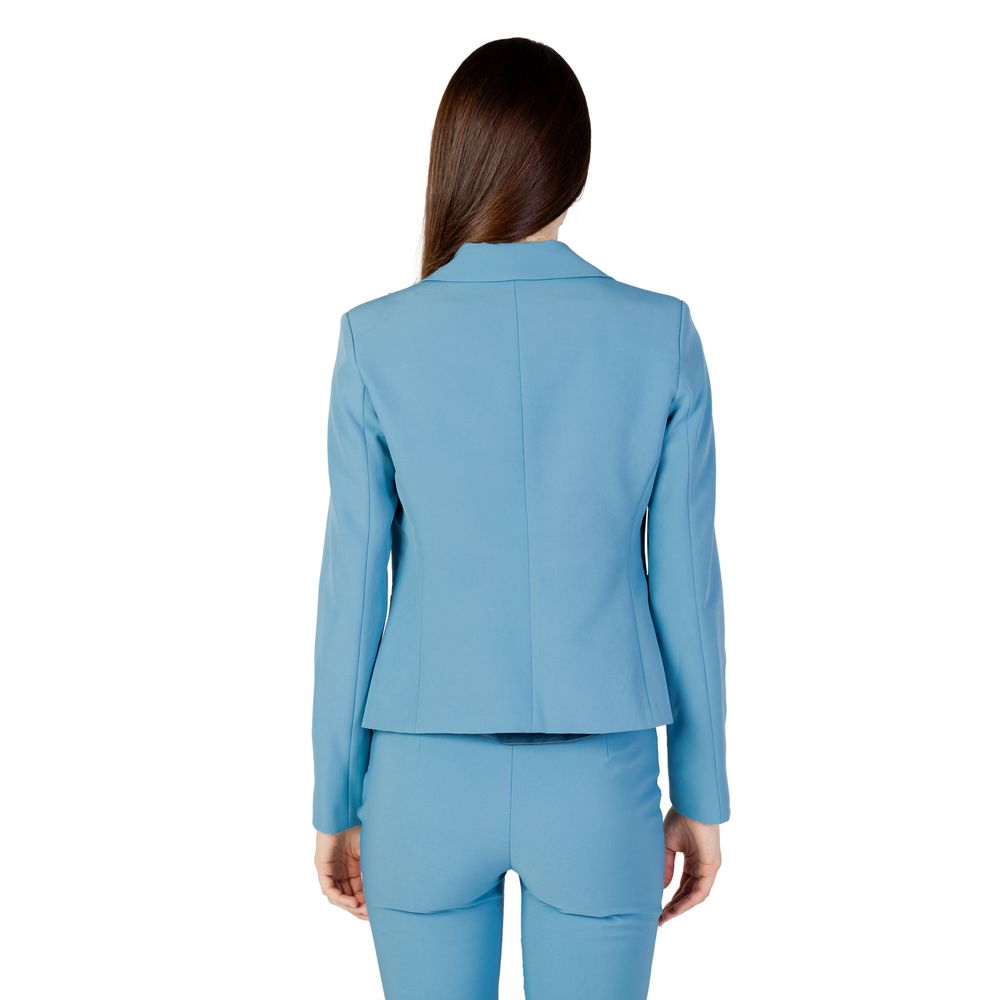 Rinascimento Turquoise Polyester Short Blazer Jacket