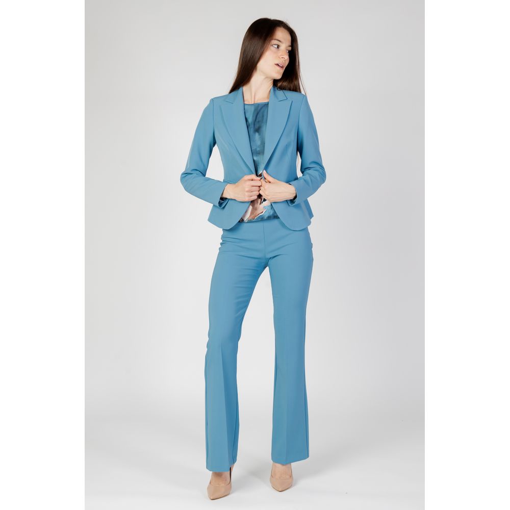 Rinascimento Turquoise Polyester Short Blazer Jacket
