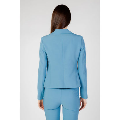 Rinascimento Turquoise Polyester Short Blazer Jacket