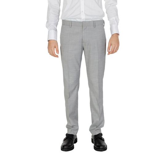 Antony Morato Gray Polyester Formal Trousers