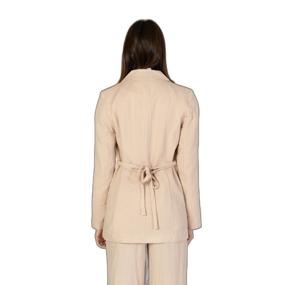 Vero Moda Pink Viscose Long Blazer Jacket