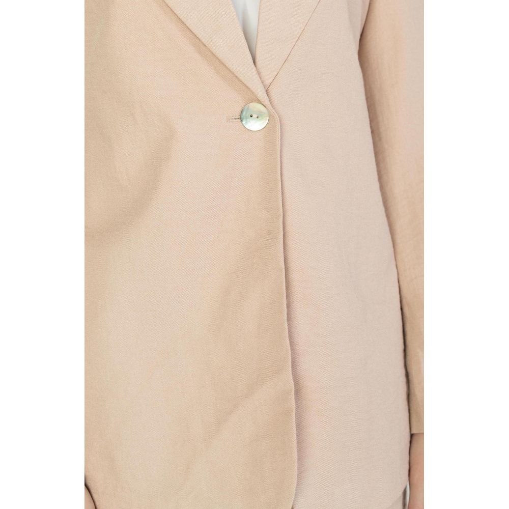 Vero Moda Pink Viscose Long Blazer Jacket