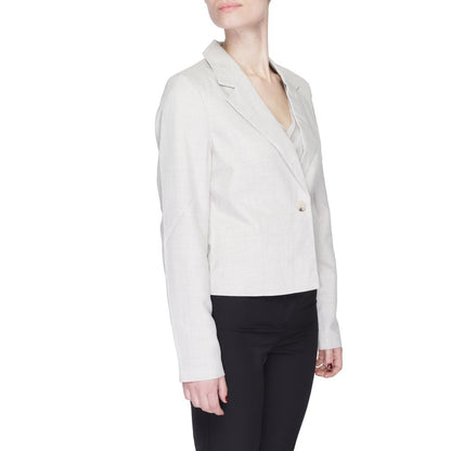 Vero Moda Gray Polyester Short Blazer Jacket