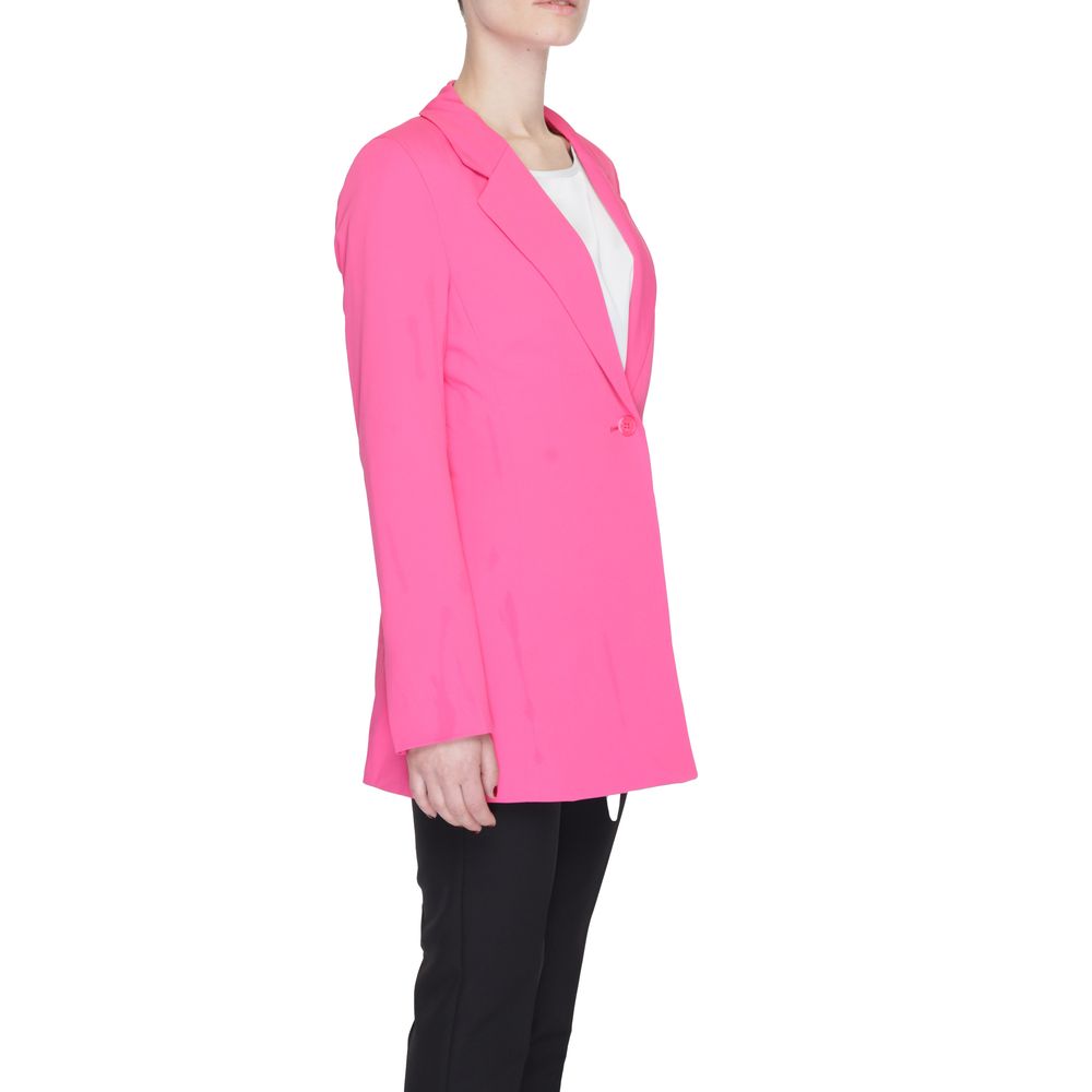 Vero Moda Pink Polyester Long Blazer Jacket