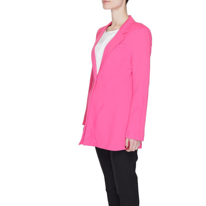 Vero Moda Pink Polyester Long Blazer Jacket