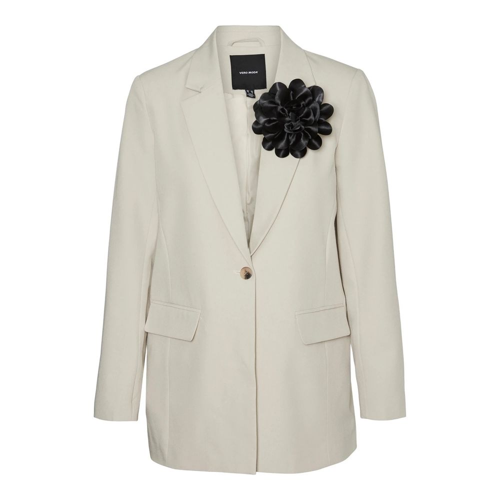 Vero Moda Beige Polyester Blazer Jacket