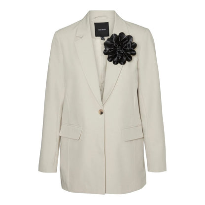 Vero Moda Beige Polyester Blazer Jacket