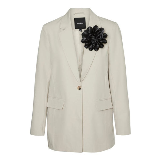 Vero Moda Beige Polyester Blazer Jacket