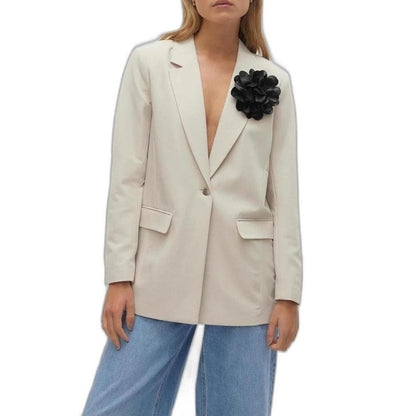 Vero Moda Beige Polyester Blazer Jacket