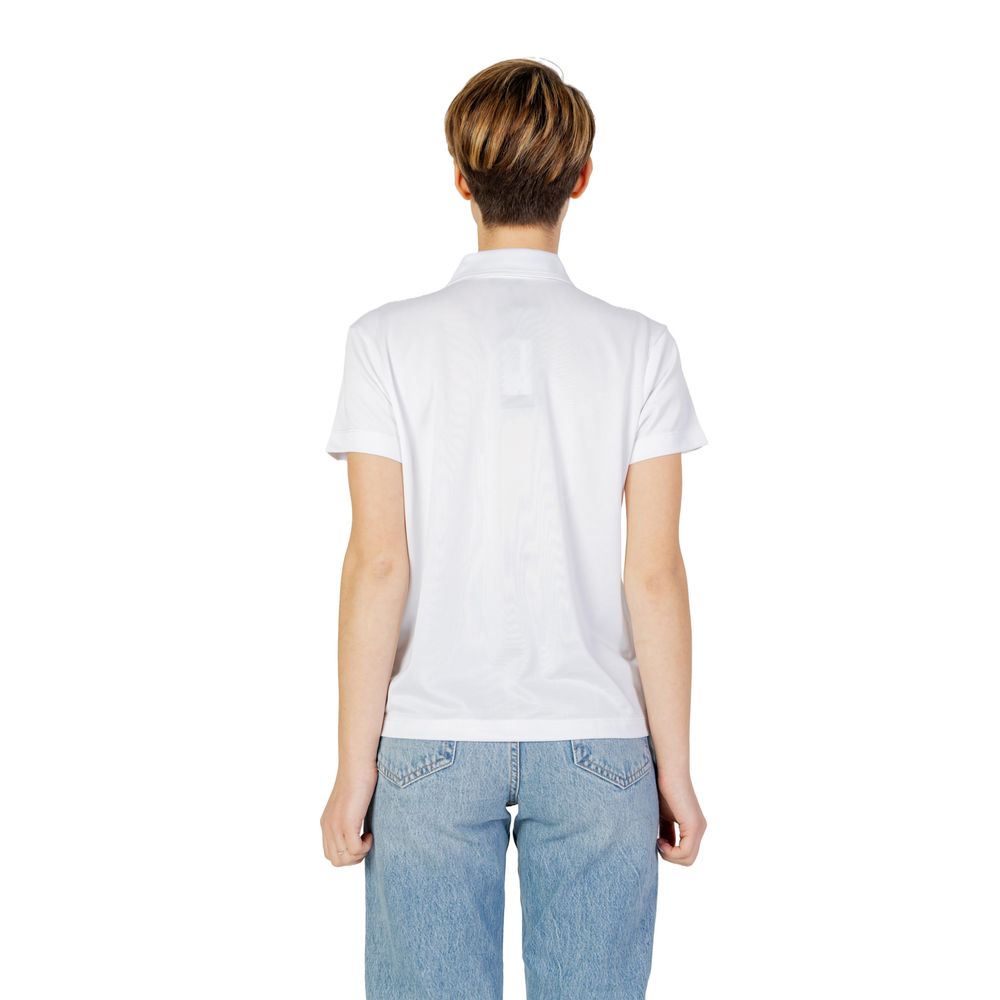 Blauer White Polyester Polo T-Shirt